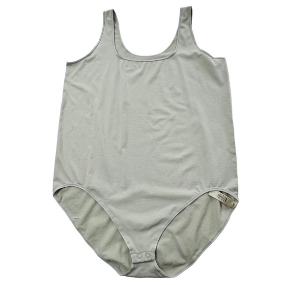 SKIMS Light Essential Scoop Neck Bodysuit NEW Agave Womens 3X - Picture 2 of 12